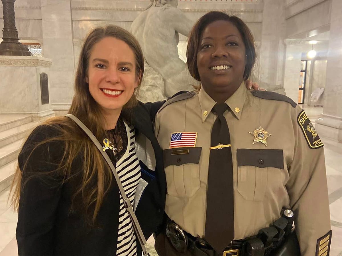 Kristy Janigo with Hennepin Councy Sheriff Dawanna Witt